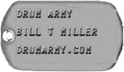 DRUM  ARMY - DOG TAG